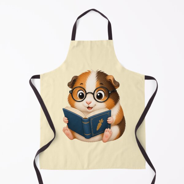 Item preview, Cute Kawaii Guinea Pig Glasses Reading Book designed and sold by Seculinator.