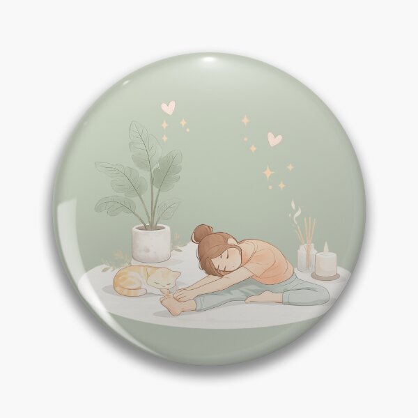 Item preview, Minimalist Yoga with Cat Illustration | Yoga Lover Gift | Wellness & Meditation Aesthetic | Cute Cat Yoga Art designed and sold by MimiSabu.