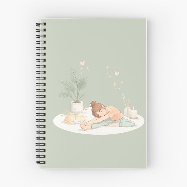 Item preview, Minimalist Yoga with Cat Illustration | Yoga Lover Gift | Wellness & Meditation Aesthetic | Cute Cat Yoga Art designed and sold by MimiSabu.