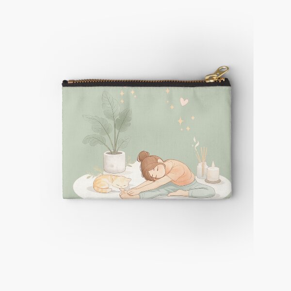 Item preview, Minimalist Yoga with Cat Illustration | Yoga Lover Gift | Wellness & Meditation Aesthetic | Cute Cat Yoga Art designed and sold by MimiSabu.