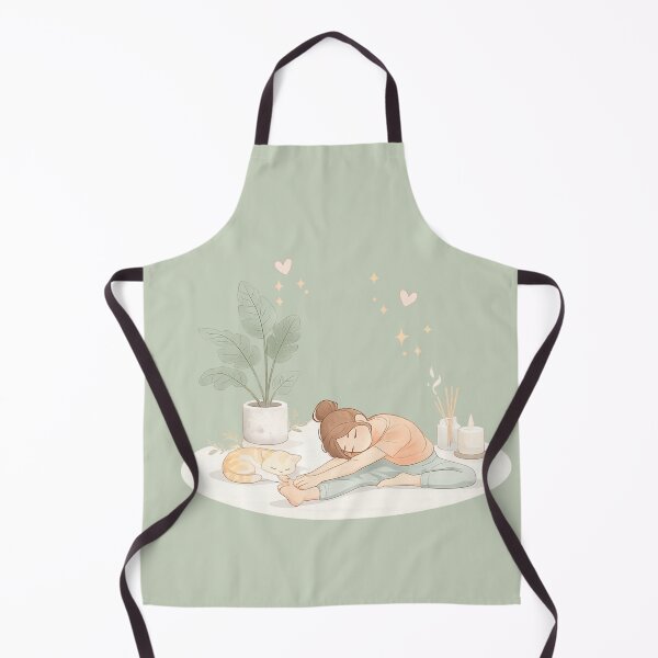 Item preview, Minimalist Yoga with Cat Illustration | Yoga Lover Gift | Wellness & Meditation Aesthetic | Cute Cat Yoga Art designed and sold by MimiSabu.