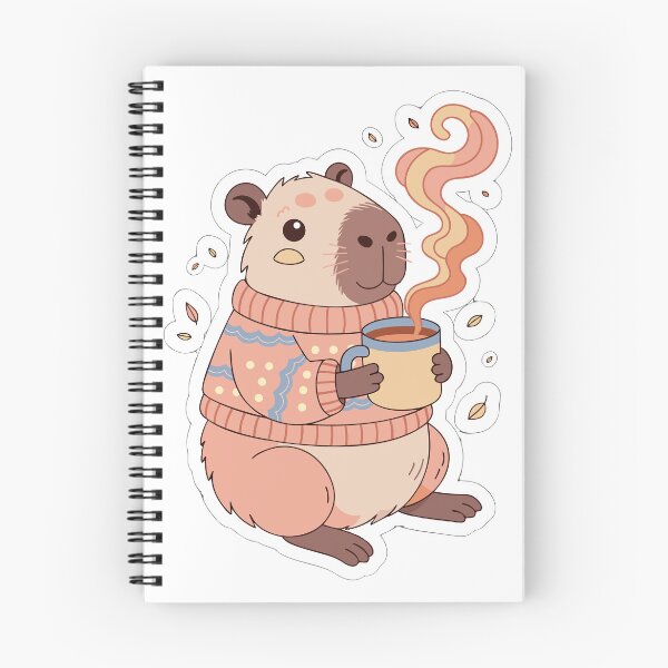 Item preview, Cozy Capybara Coffee Sticker designed and sold by inkfusionhub99.