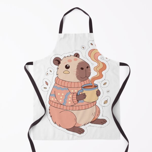 Item preview, Cozy Capybara Coffee Sticker designed and sold by inkfusionhub99.