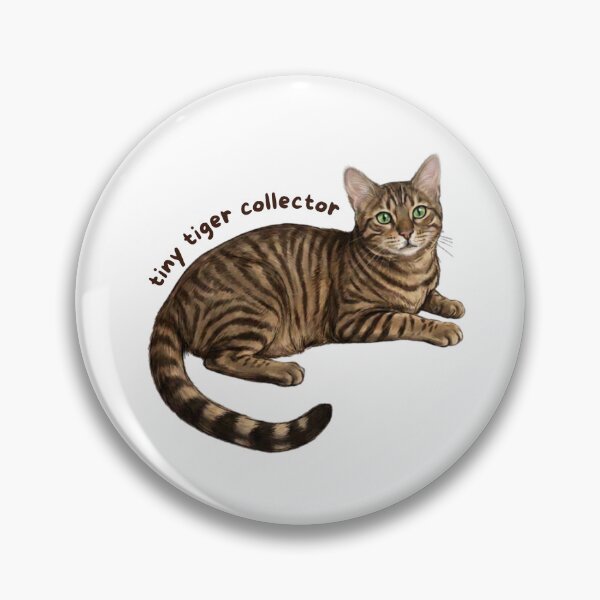 Item preview, Tiny Tiger Collector Sticker | Brown Tabby Cat Vinyl Decal | Cute Striped Cat Lover Gift | Kitty Laptop, Water Bottle & Journal Sticker designed and sold by Safiacreatess.