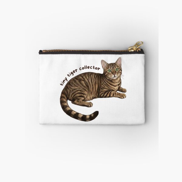 Item preview, Tiny Tiger Collector Sticker | Brown Tabby Cat Vinyl Decal | Cute Striped Cat Lover Gift | Kitty Laptop, Water Bottle & Journal Sticker designed and sold by Safiacreatess.