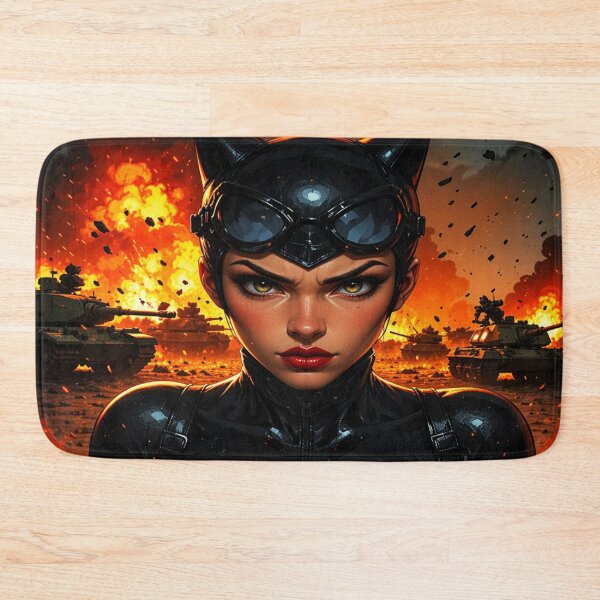 Item preview, Crimson Lips Catwoman - Tactical Warfare Dark Fantasy Art designed and sold by Mavila Forge.