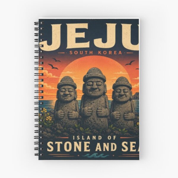Item preview, Jeju Dol Hareubang Vintage Travel Poster | Island of Stone and Sea | South Korea Retro Design designed and sold by TulipsArtDesigns .