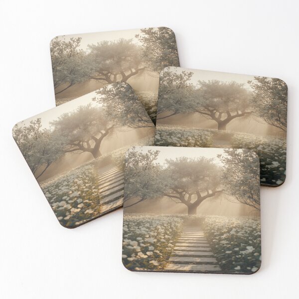 Item preview, The Path to Quiet | Luxury Healing Garden Wall Art designed and sold by VeloraNature.