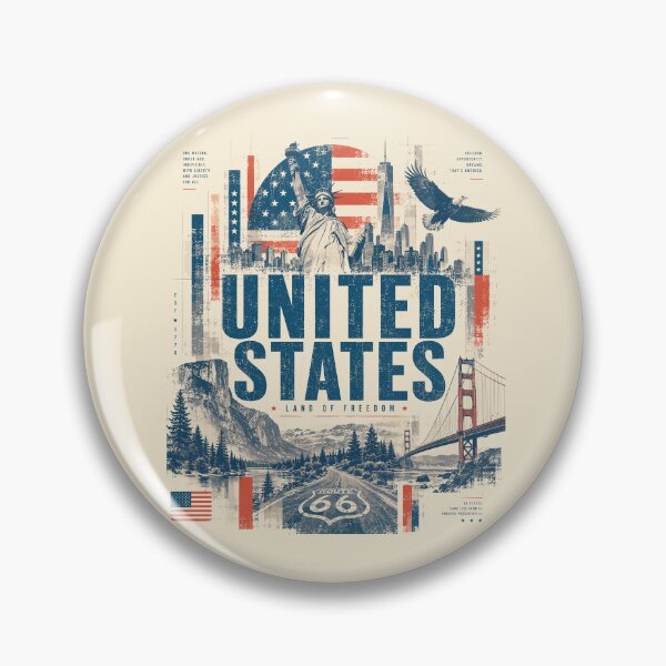 Item preview, Vintage American Design with National Icons designed and sold by AtuqStudio.