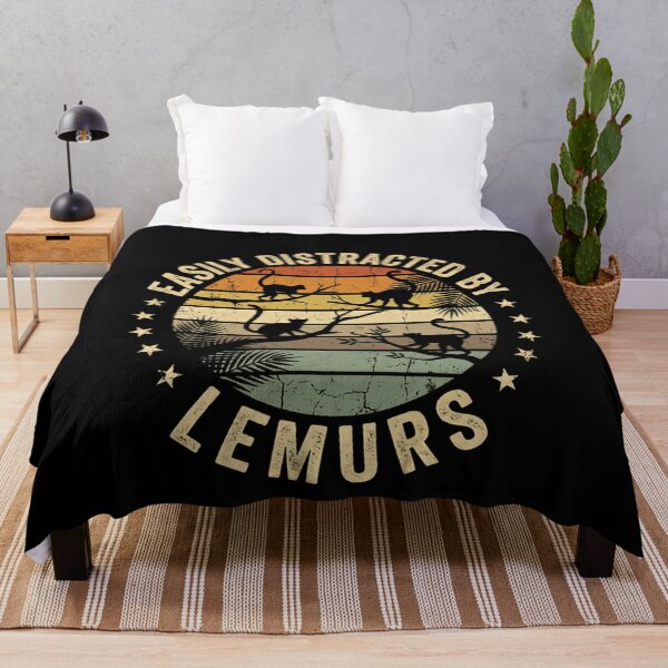 Item preview, Easily Distracted By Lemurs Animal Lover Wildlife Enthusiast Primate Fan designed and sold by JonesFlora2025.