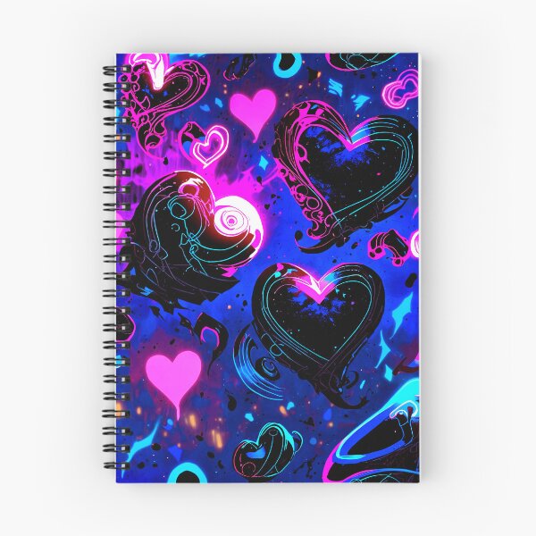 Item preview, Neon Gothic Hearts Pattern – Dark Love Aesthetic Art Design designed and sold by IMuDesigner.