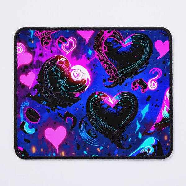 Item preview, Neon Gothic Hearts Pattern – Dark Love Aesthetic Art Design designed and sold by IMuDesigner.