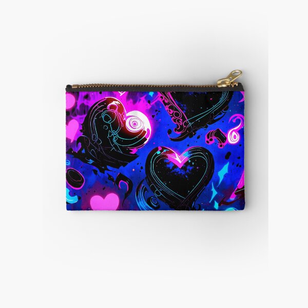Item preview, Neon Gothic Hearts Pattern – Dark Love Aesthetic Art Design designed and sold by IMuDesigner.