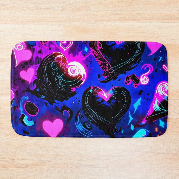 Item preview, Neon Gothic Hearts Pattern – Dark Love Aesthetic Art Design designed and sold by IMuDesigner.