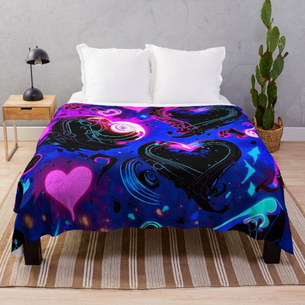 Item preview, Neon Gothic Hearts Pattern – Dark Love Aesthetic Art Design designed and sold by IMuDesigner.