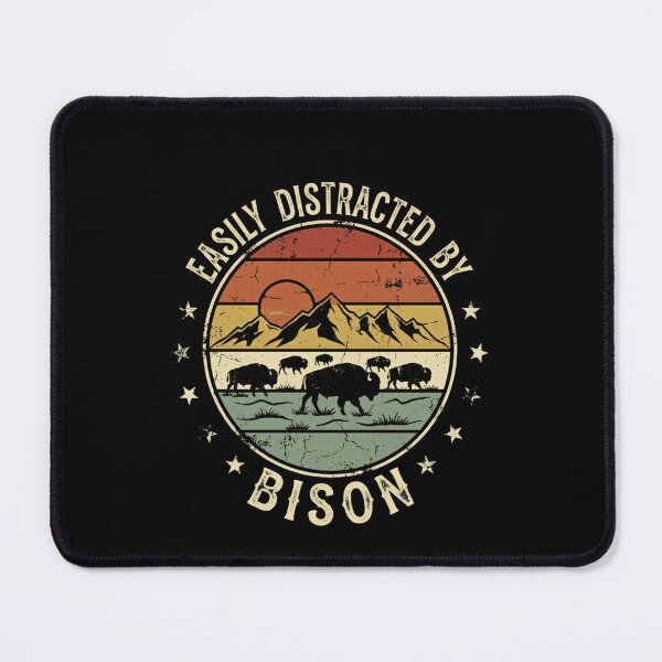 Item preview, Easily Distracted By Bison Wildlife Enthusiast Nature Lover designed and sold by JonesFlora2025.