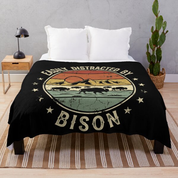 Item preview, Easily Distracted By Bison Wildlife Enthusiast Nature Lover designed and sold by JonesFlora2025.