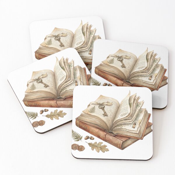 Item preview, Vintage Open Book with Magic Key Stories Essays and More Sticker designed and sold by sanorastyle.