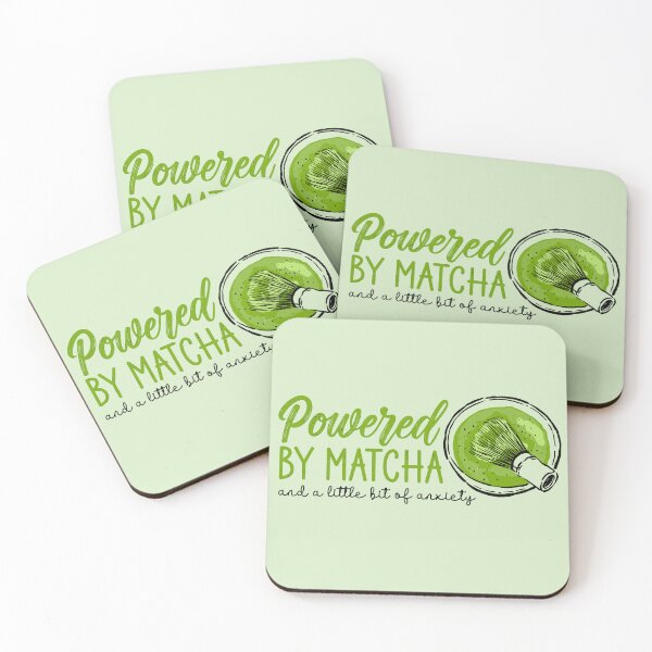 Item preview, Powered By Matcha And A Little Bit Of Anxiety - Funny Relatable Green Tea designed and sold by the-Z3nith.