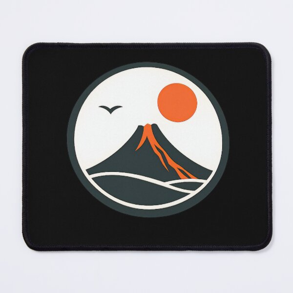 Item preview, Minimal Volcano | Bauhaus Geometric Nature Design designed and sold by NowaPrintNest.