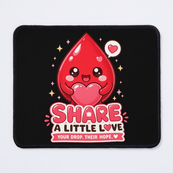 Item preview, Cute Blood Drop Sharing Love – Kawaii Donation Awareness Sticker Design designed and sold by MartBook.
