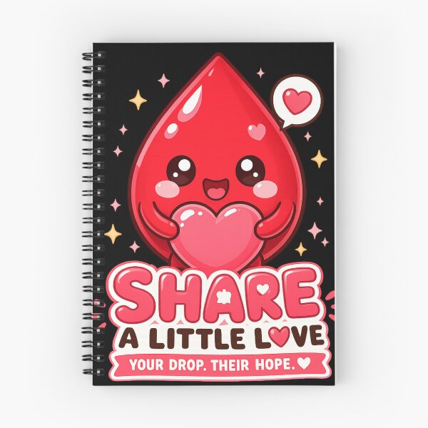 Item preview, Cute Blood Drop Sharing Love – Kawaii Donation Awareness Sticker Design designed and sold by MartBook.