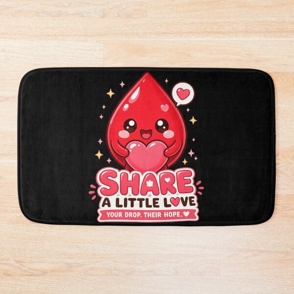 Item preview, Cute Blood Drop Sharing Love – Kawaii Donation Awareness Sticker Design designed and sold by MartBook.