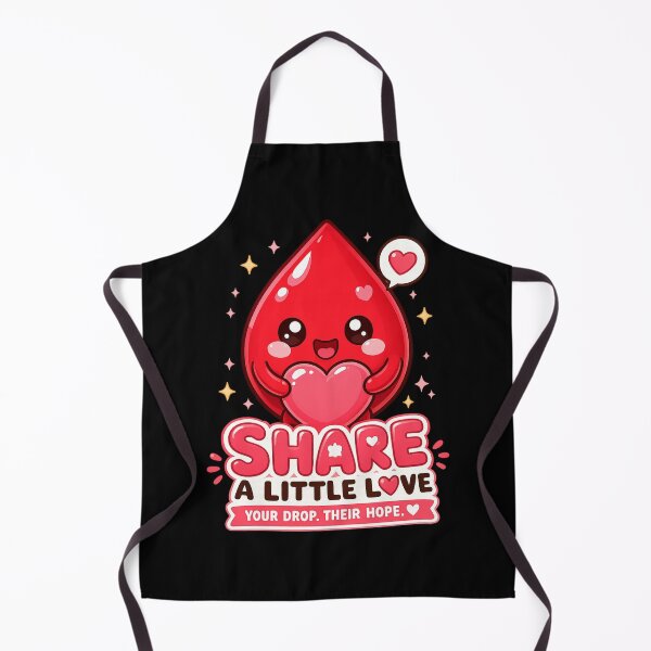 Item preview, Cute Blood Drop Sharing Love – Kawaii Donation Awareness Sticker Design designed and sold by MartBook.