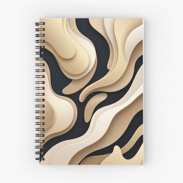 Item preview, Gold and Cream Abstract Flowing 3D Paper Cut Layered Art designed and sold by snaapzone.