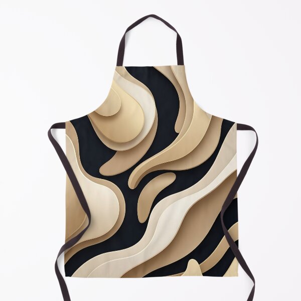 Item preview, Gold and Cream Abstract Flowing 3D Paper Cut Layered Art designed and sold by snaapzone.