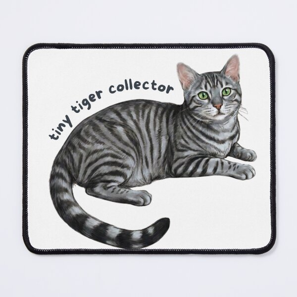 Item preview, Tiny Tiger Collector Sticker | Silver Tabby Cat Vinyl Decal | Gray Tabby Cat Lover Gift | Cute Kitty Laptop, Water Bottle & Journal Sticker designed and sold by Safiacreatess.