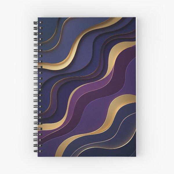 Item preview, Luxury Purple and Gold Abstract Wavy Paper-Cut Background designed and sold by snaapzone.