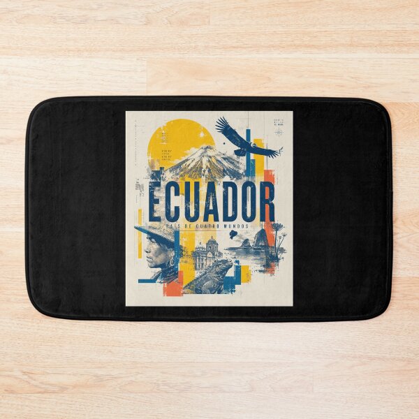 Item preview, Vintage Ecuador Travel Poster Wall Art designed and sold by AtuqStudio.