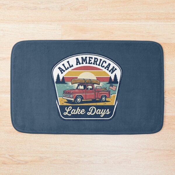 Item preview, All American Lake Days: Vintage Retro Truck & Canoe Patch designed and sold by Intelli-Punder.