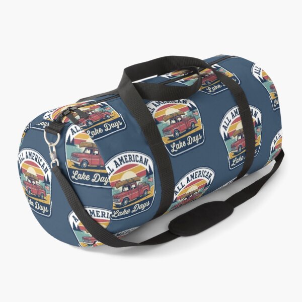Item preview, All American Lake Days: Vintage Retro Truck & Canoe Patch designed and sold by Intelli-Punder.
