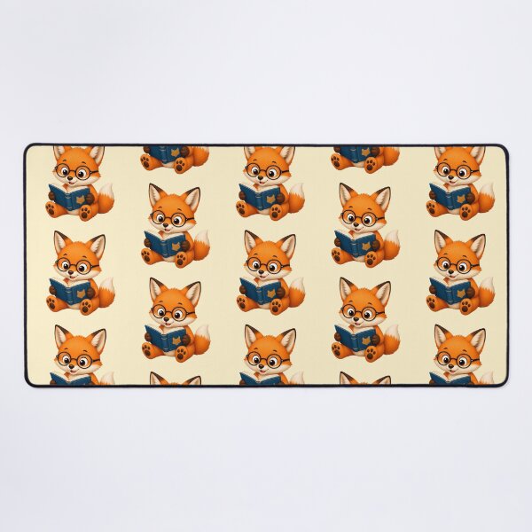 Item preview, Cute Kawaii Fox Wearing Glasses Reading Book designed and sold by Seculinator.