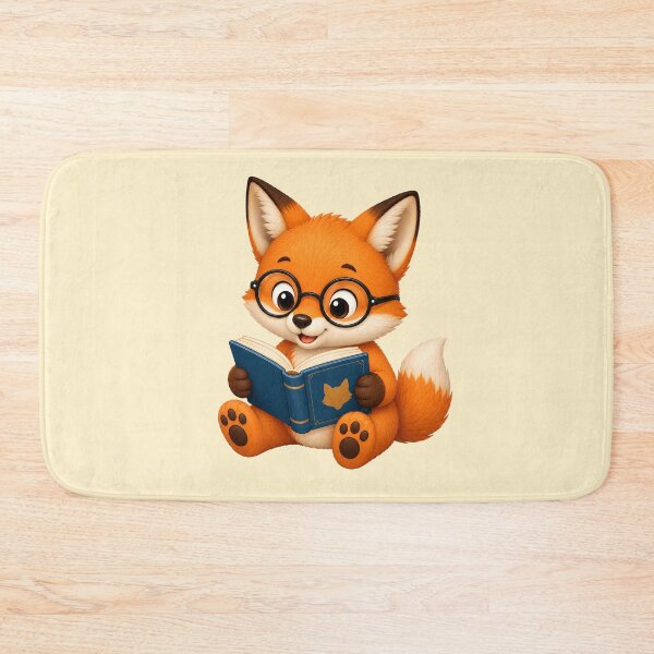 Item preview, Cute Kawaii Fox Wearing Glasses Reading Book designed and sold by Seculinator.
