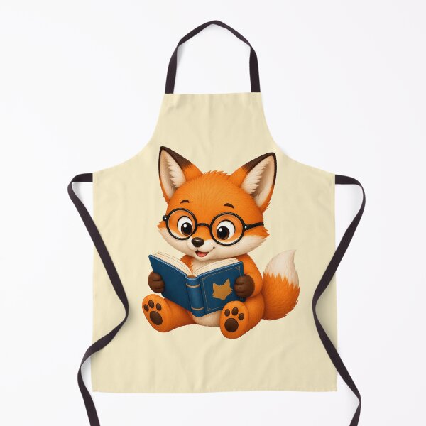 Item preview, Cute Kawaii Fox Wearing Glasses Reading Book designed and sold by Seculinator.