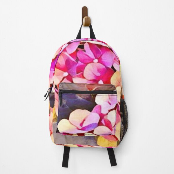 Item preview, Watercolor Impressionist Pink and Peach Hydrangea Flower Art designed and sold by BalkanBloom.