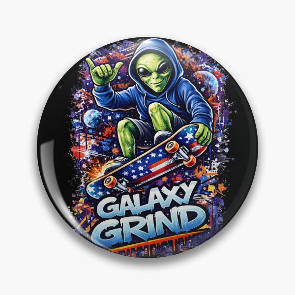 Artikelvorschau, Cooles Alien-Skateboarden – Galaxy Grind Street Art Design entworfen und verkauft von FREENATION2026.