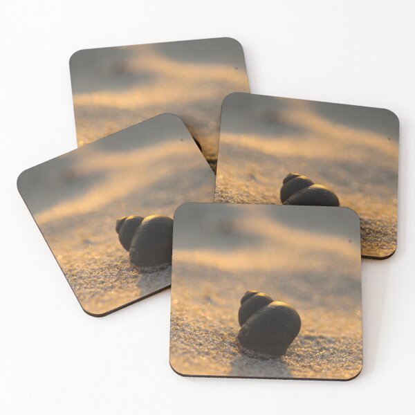 Item preview, shell on the sand at sunset designed and sold by TatinkaArtskill.