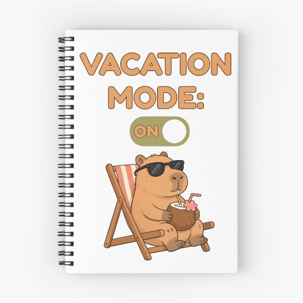 Item preview, Vacation Mode: ON | Cute Capybara Relaxing at the Beach designed and sold by kstheladesigns.