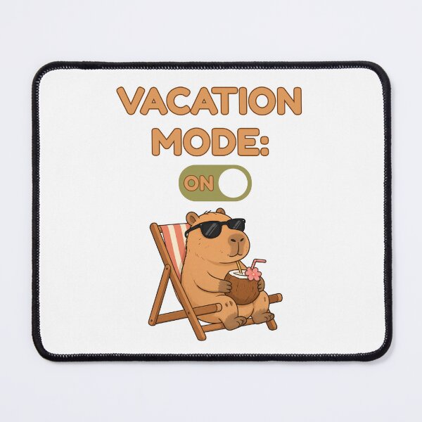 Item preview, Vacation Mode: ON | Cute Capybara Relaxing at the Beach designed and sold by kstheladesigns.