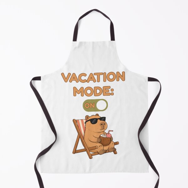 Item preview, Vacation Mode: ON | Cute Capybara Relaxing at the Beach designed and sold by kstheladesigns.