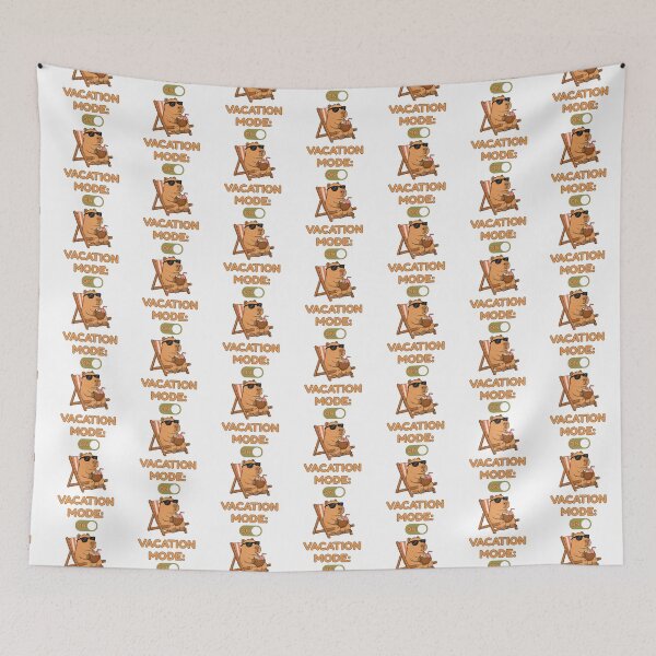 Item preview, Vacation Mode: ON | Cute Capybara Relaxing at the Beach designed and sold by kstheladesigns.