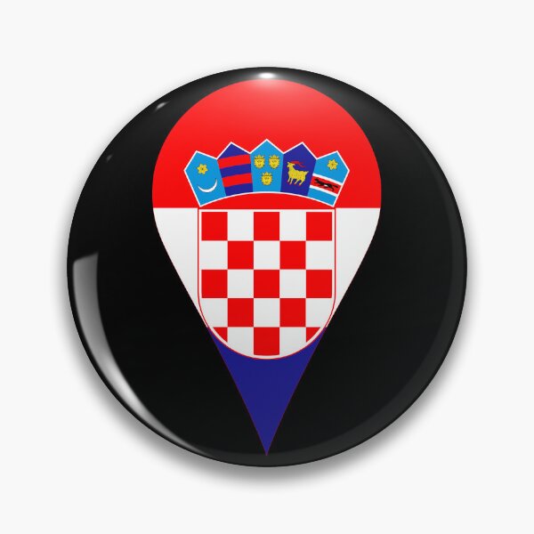 Item preview, Croatia Flag Location Pin Map Marker | Croatian Destination GPS Icon designed and sold by NTGUILTY.