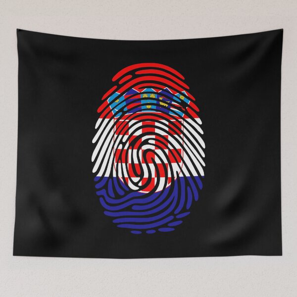 Item preview, Croatia Flag Fingerprint Identity | Croatian DNA Heritage Graphic designed and sold by NTGUILTY.