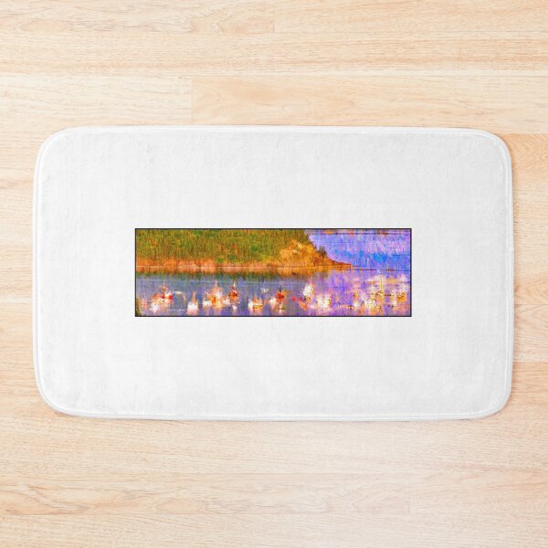 Item preview, Frenchman Bay, Moored Boats, Maine, 1992, Late Afternoon, Digital Illustration designed and sold by AMacGPhilly.