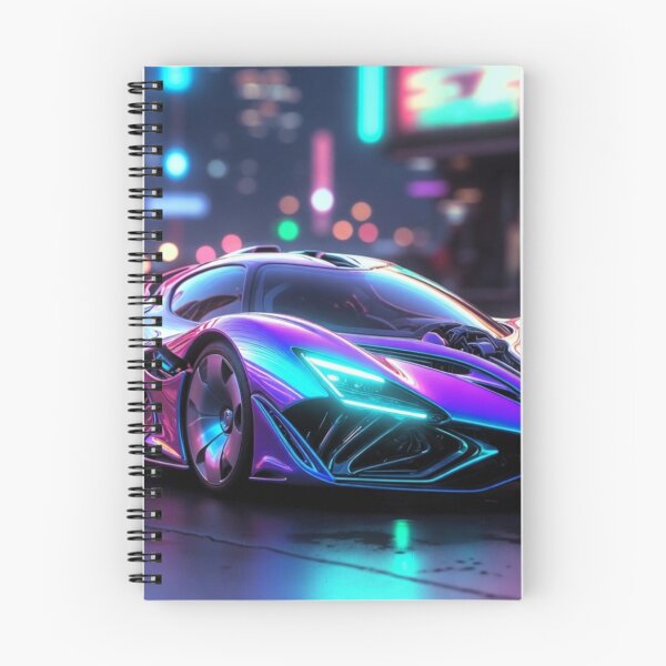 Item preview, Cyberpunk Iridescent Hypercar Neon City Outrun Art designed and sold by Nexus Space.