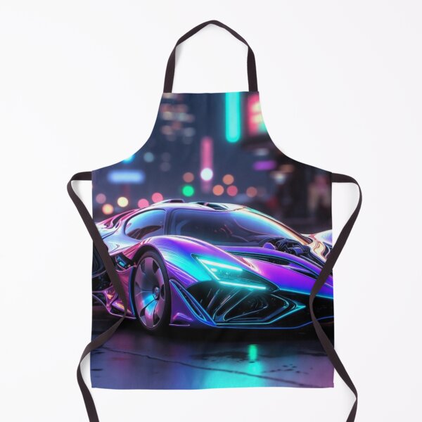 Item preview, Cyberpunk Iridescent Hypercar Neon City Outrun Art designed and sold by Nexus Space.